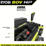 RYOBI 80V HP Brushless 54 in. Battery Electric Cordless Zero Turn Mower & Mulch Kit - Image 7