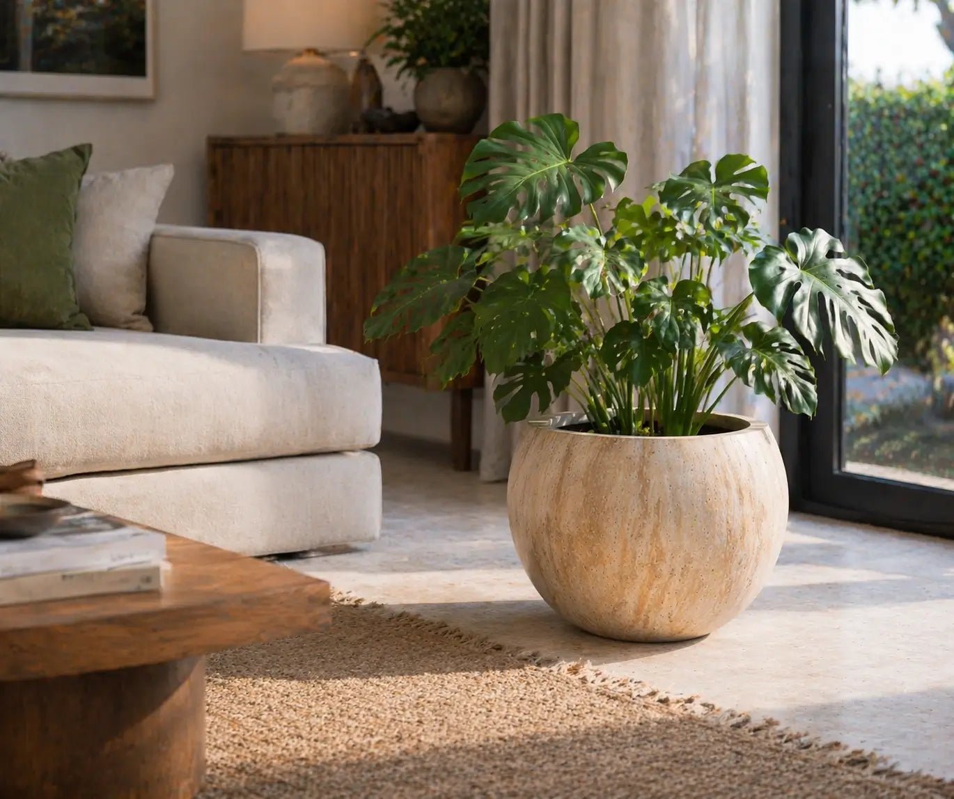 2 Sizes - Luxury Rounded Marble Planter | Premium Pot Range - Image 4