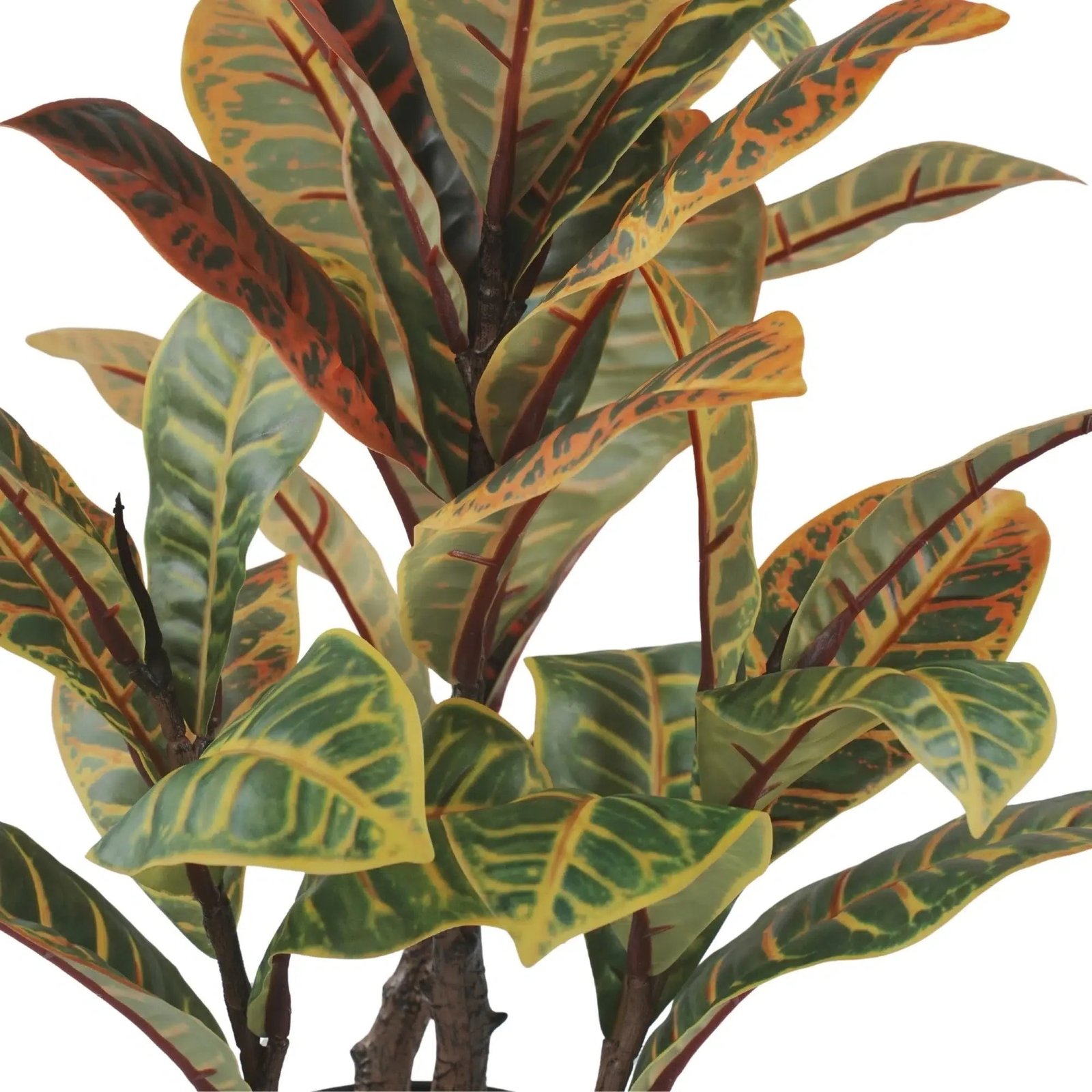 Artificial Potted Flaming Zebra Croton Plant - Image 4