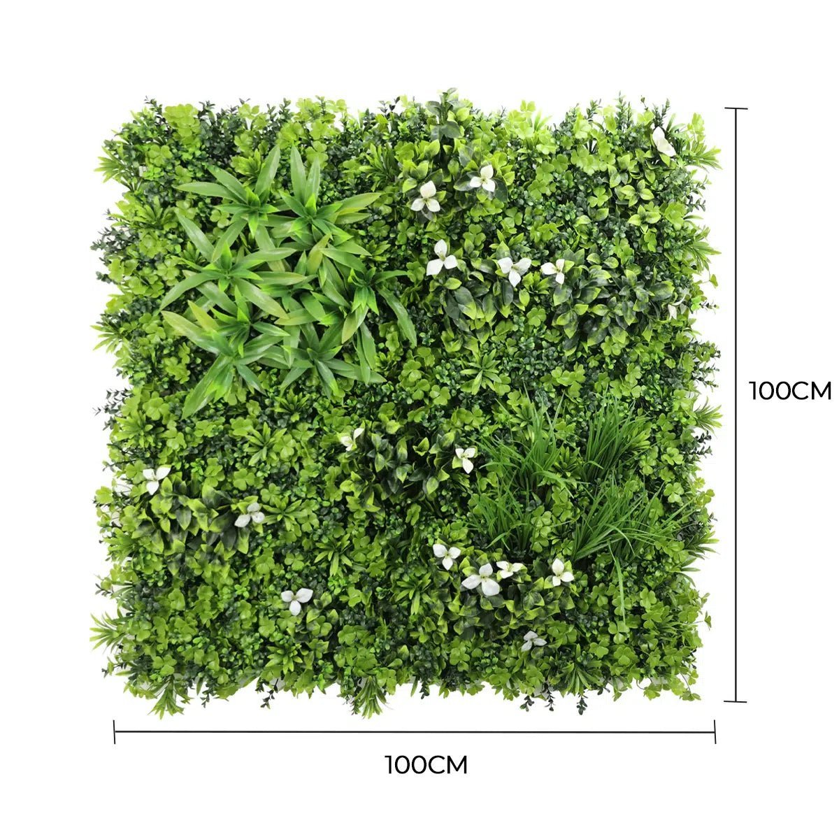 Group 1 Fire Certified - Luxury White Lily Vertical Garden / Green Wall UV Resistant 1m x 1m - Image 2