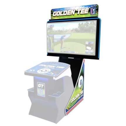 Golden Tee Golf Game – PGA TOUR Clubhouse Deluxe TV Stand